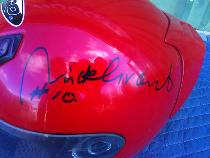 2005 Nitro Helmet signed by Mick Grant and John Newbold (?) Medium