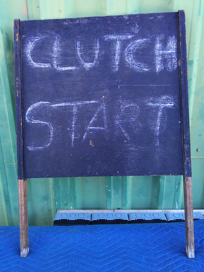 Stop Engines vintage wooden sign