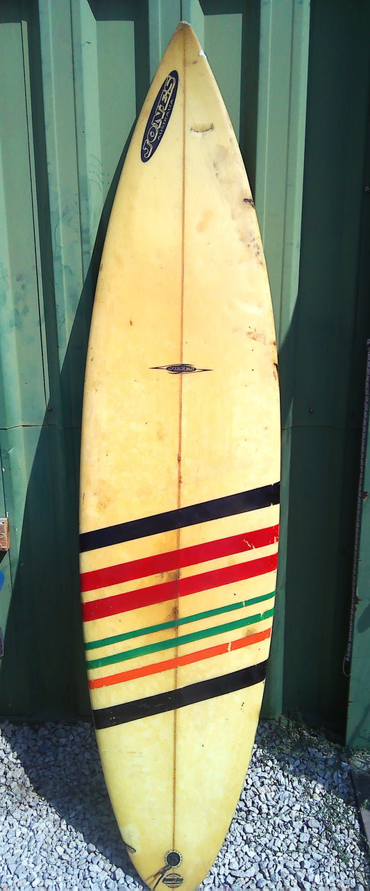 Vintage Fibreglass Jones 6ft Surfboard