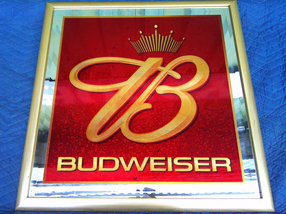 Vintage Budweiser pub mirror sign