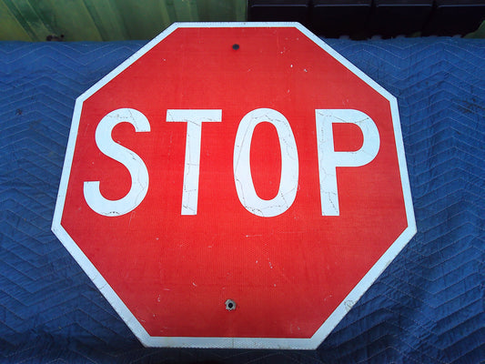 American Highway metal STOP sign