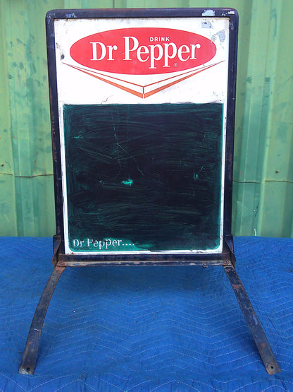 Vintage Dr. Pepper metal standing steel sign/board