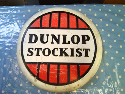 Vintage genuine Dunlop Stockist metal sign