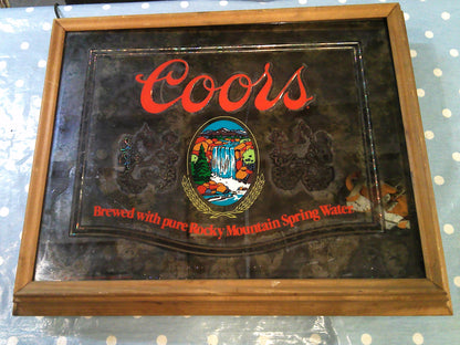 Vintage Coors light up mirror sign