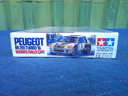 NOS Sealed Tamiya Peugeot 205 Turbo 16 Works Rally Car 1:24 model