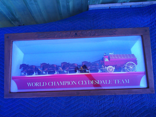 Vintage Budweiser World Champion Clydesdale Team Wall Sign