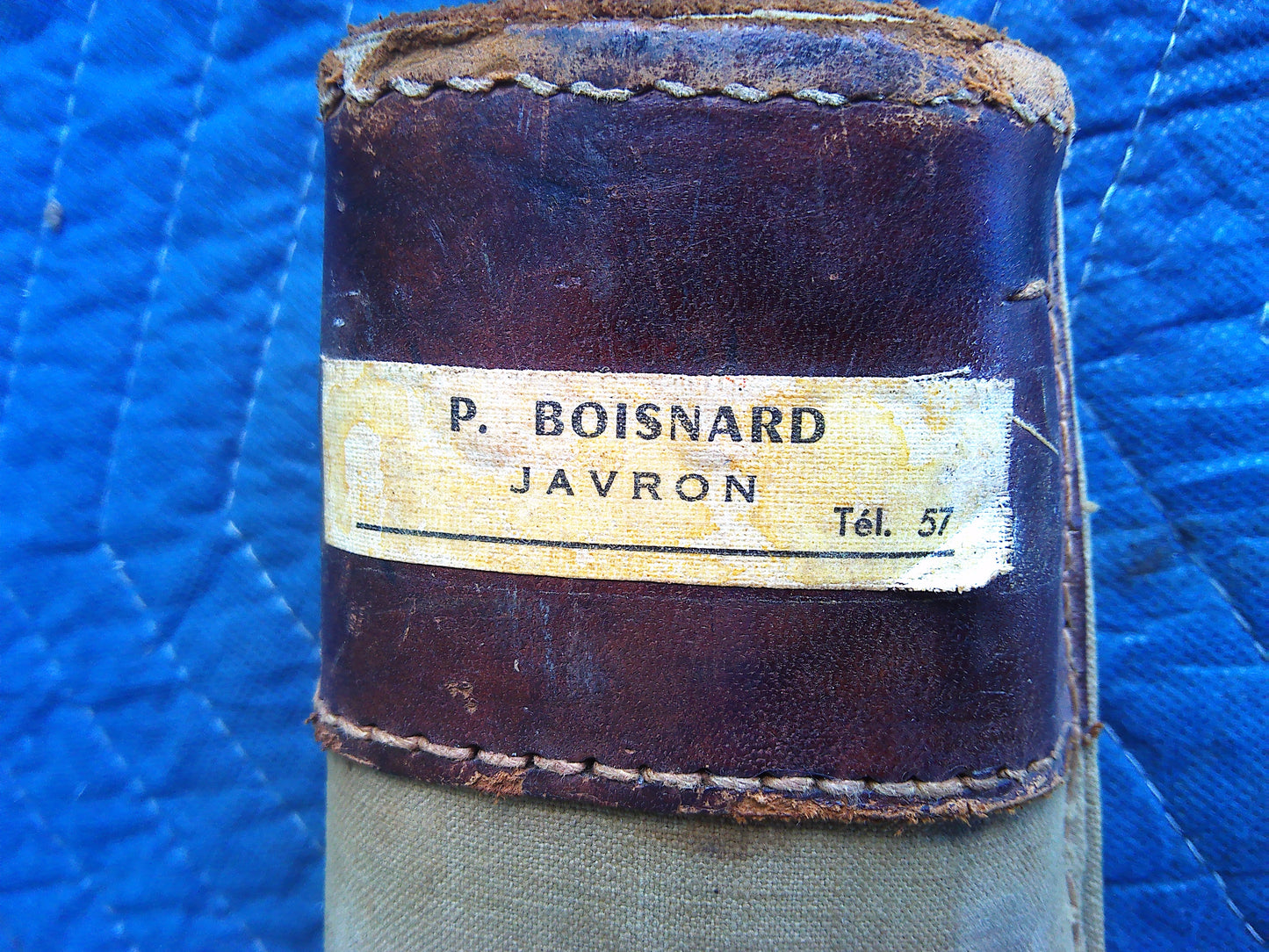 P. Boisnard Vintage leather/ canvas rifle case