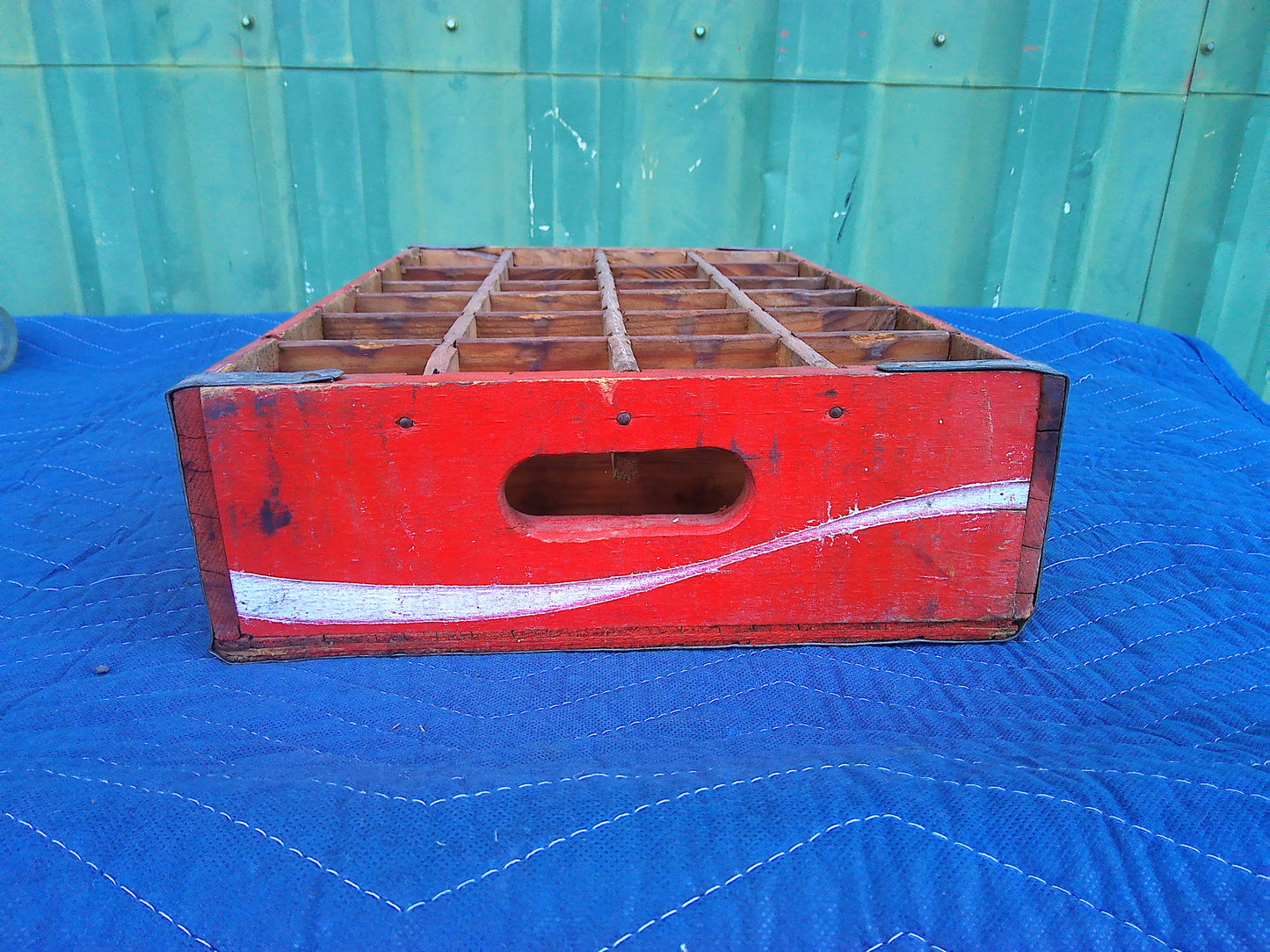 1970s Vintage Coca Cola wooden 24 bottle crate
