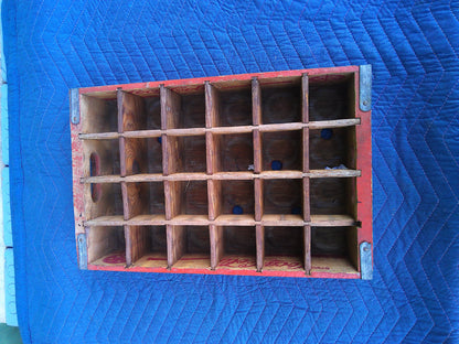 1970s Vintage Coca Cola wooden 24 bottle crate