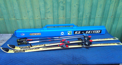 Omega Omesoft Dynastar skis with Sticks and carrying case