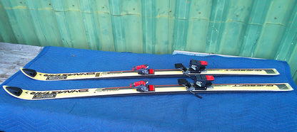 Omega Omesoft Dynastar skis with Sticks and carrying case