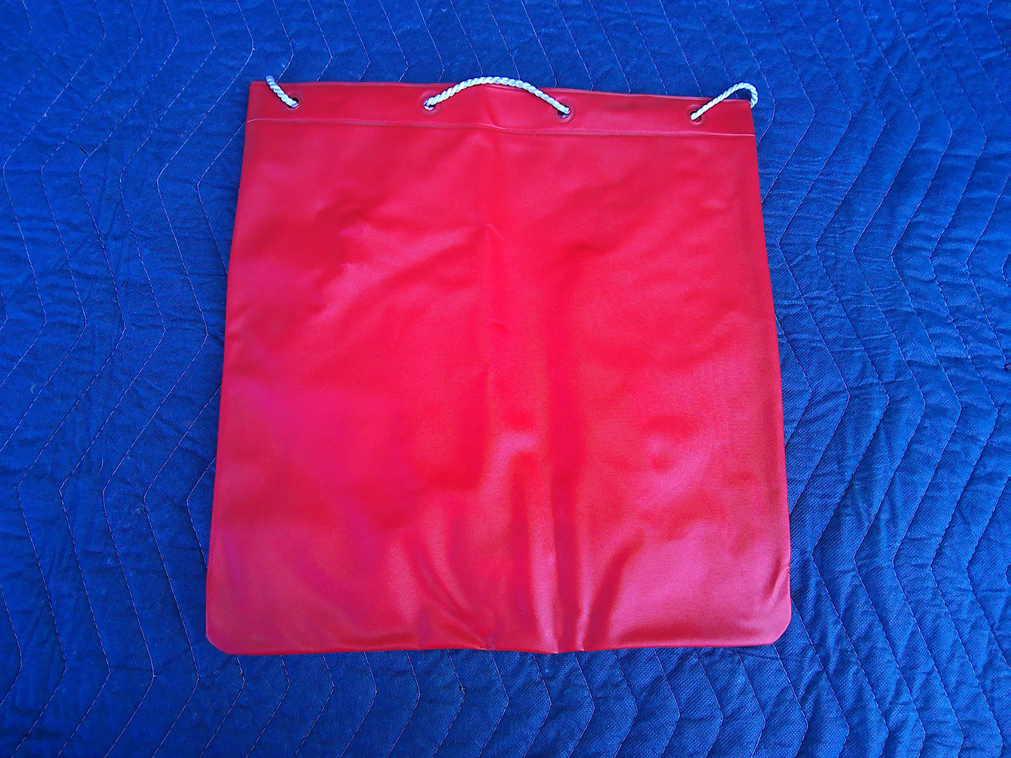 NOS Red Simson vinyl drawstring sack