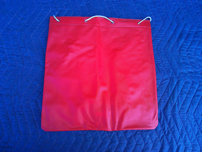NOS Red Simson vinyl drawstring sack