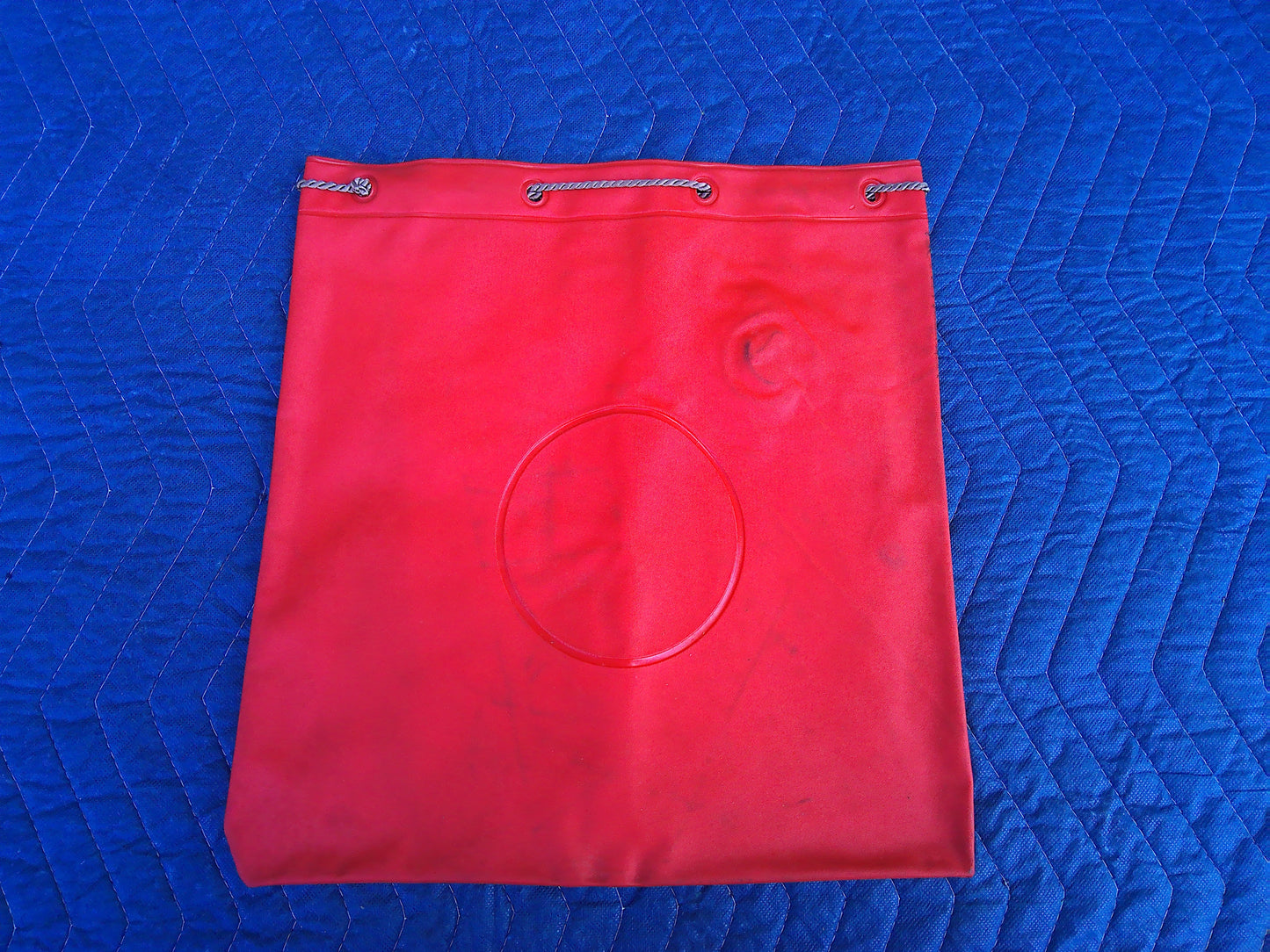 NOS Red Simson vinyl drawstring sack