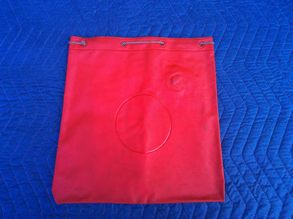 NOS Red Simson vinyl drawstring sack