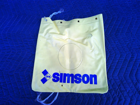 NOS Yellow Simson vinyl drawstring bag
