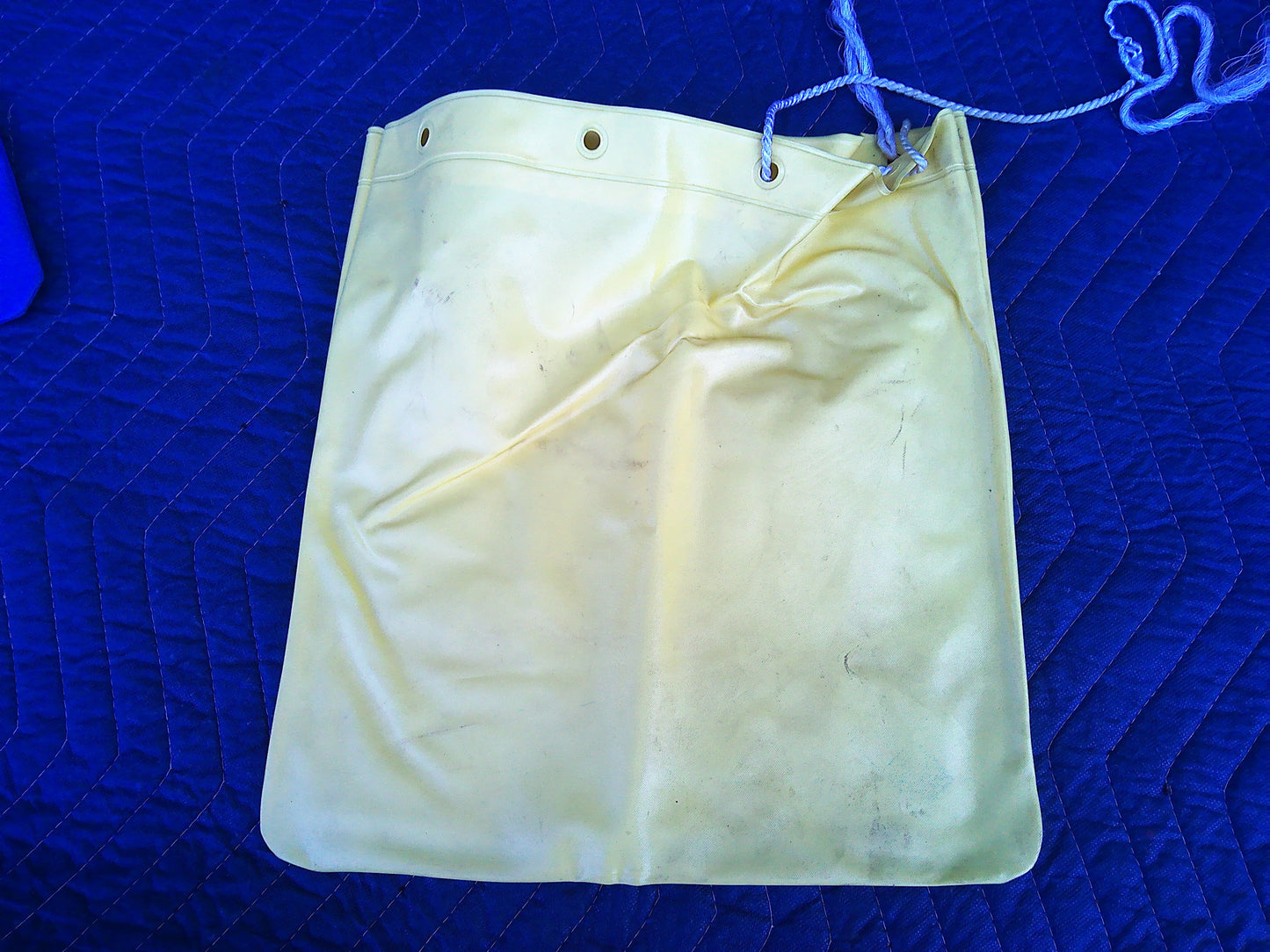 NOS Yellow Simson vinyl drawstring bag