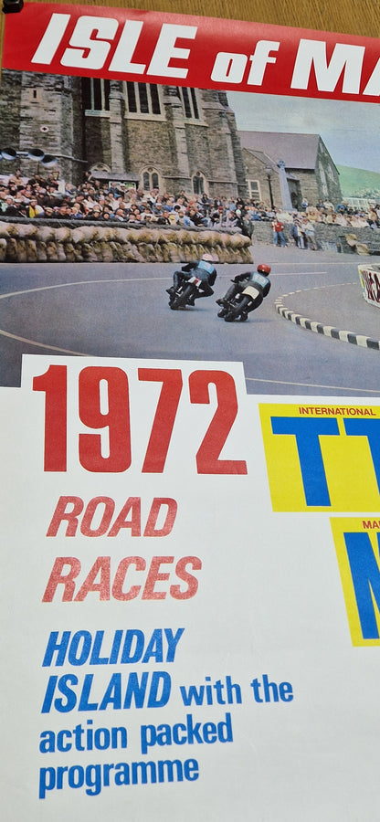 NOS 1972 ISLE OF MAN TT ROAD RACES POSTER