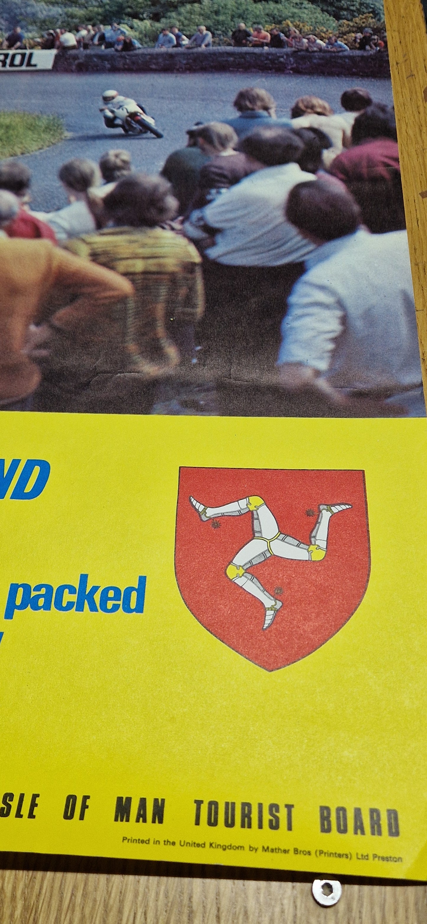 NOS VINTAGE 1974 ISLE OF MAN TT RACE POSTER