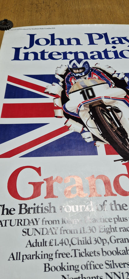 NOS VINTAGE 1974 JOHN PLAYER INTERNATIONAL SILVERSTONE RACING POSTER