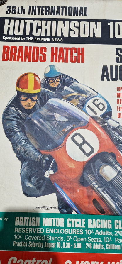 VINTAGE 1968 HUTCHINSON 100 CASTROL POSTER