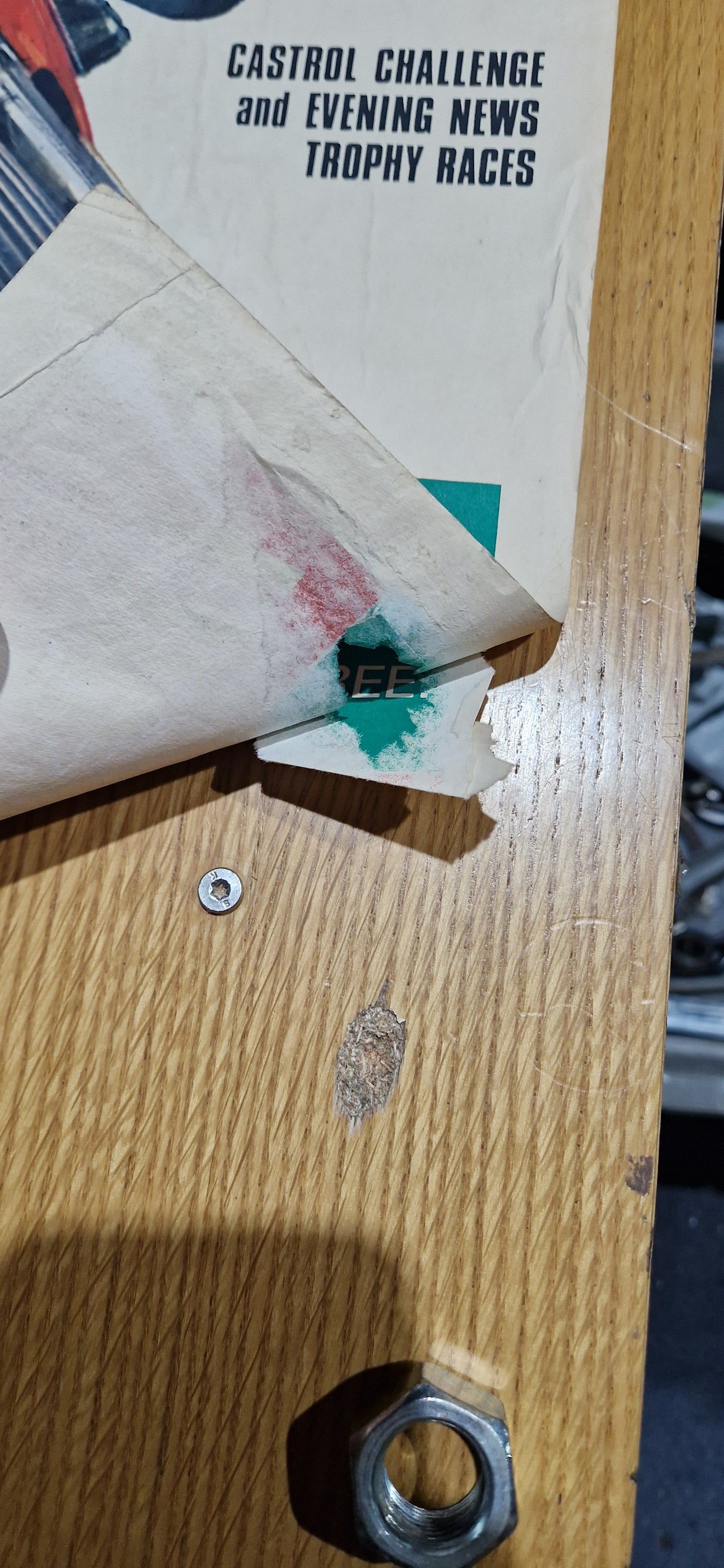 VINTAGE 1968 HUTCHINSON 100 CASTROL POSTER