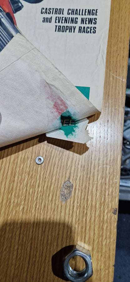 VINTAGE 1968 HUTCHINSON 100 CASTROL POSTER