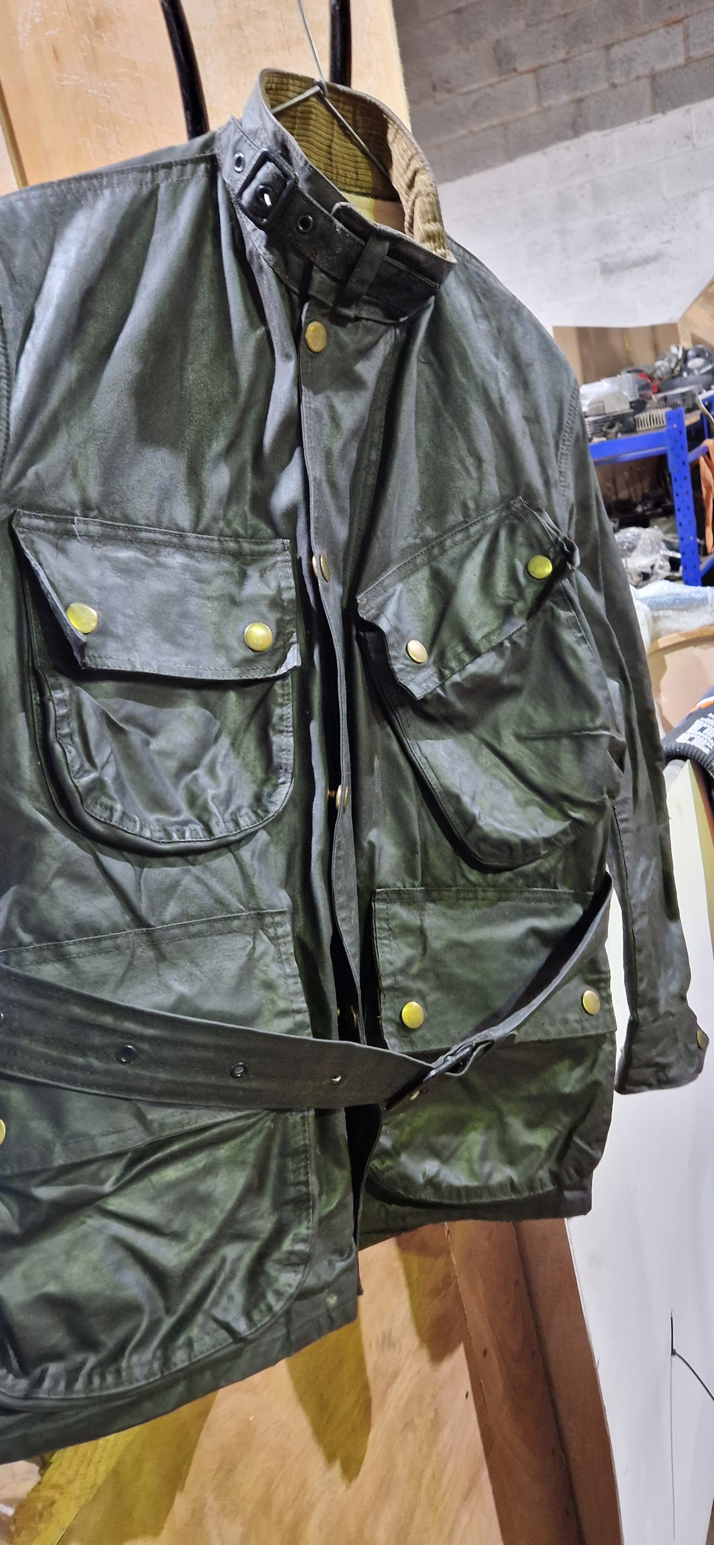 VINTAGE 60'S BARBOUR INTERNATIONAL WAX JACKET BLACK  SIZE M