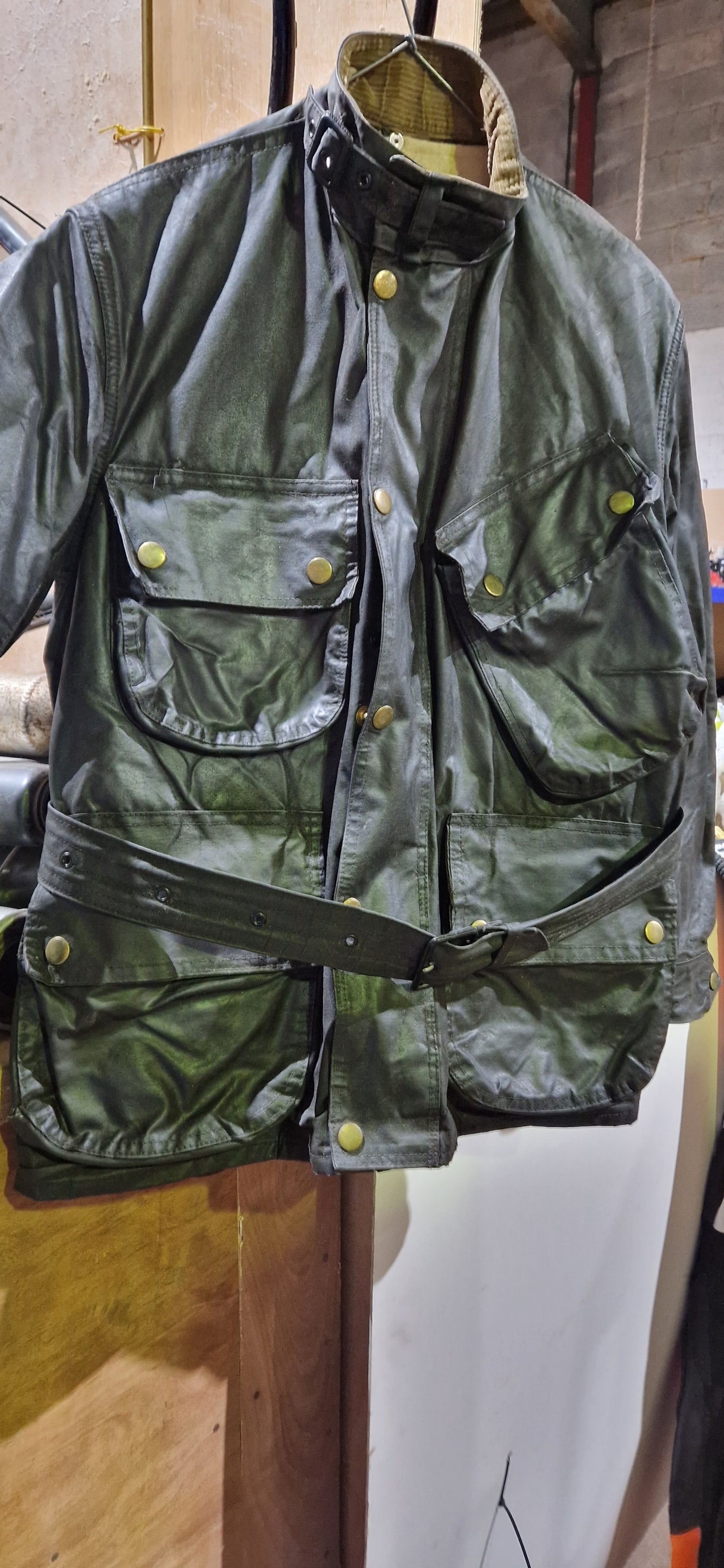 VINTAGE 60'S BARBOUR INTERNATIONAL WAX JACKET BLACK  SIZE M