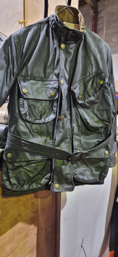 VINTAGE 60'S BARBOUR INTERNATIONAL WAX JACKET BLACK  SIZE M