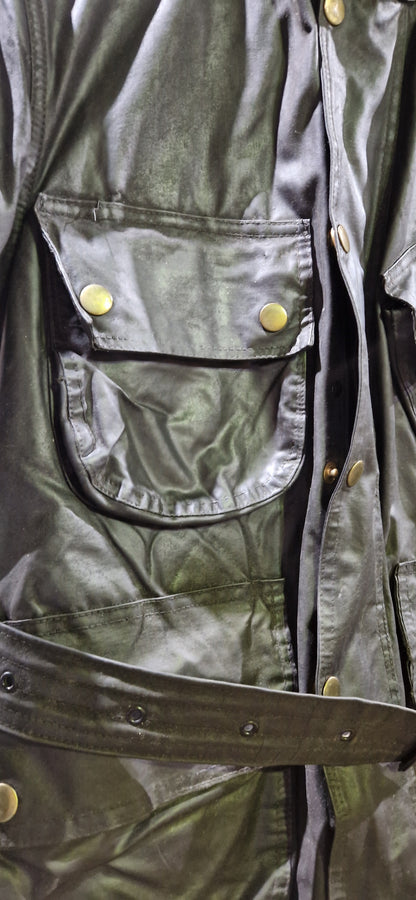 VINTAGE 60'S BARBOUR INTERNATIONAL WAX JACKET BLACK  SIZE M