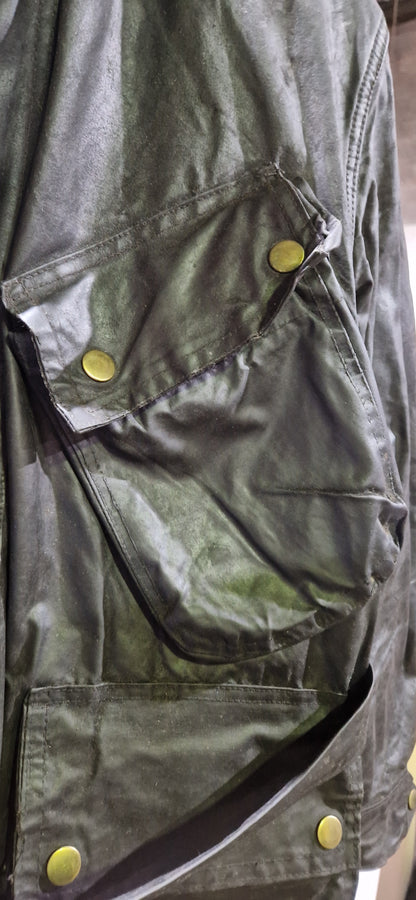 VINTAGE 60'S BARBOUR INTERNATIONAL WAX JACKET BLACK  SIZE M