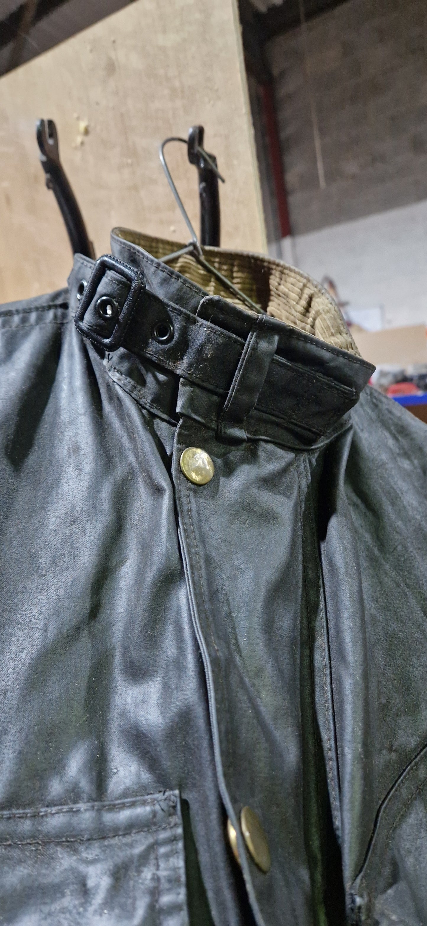 VINTAGE 60'S BARBOUR INTERNATIONAL WAX JACKET BLACK  SIZE M