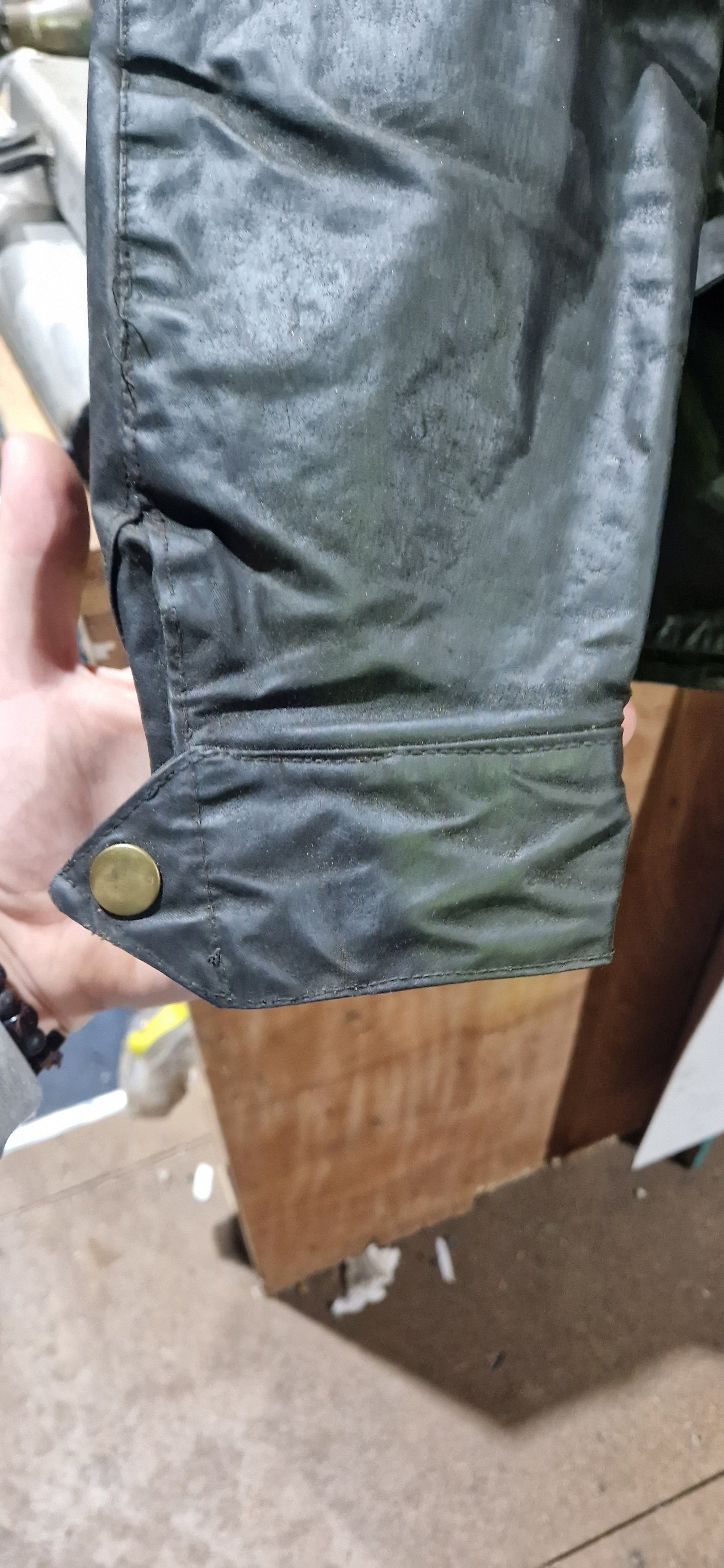 VINTAGE 60'S BARBOUR INTERNATIONAL WAX JACKET BLACK  SIZE M