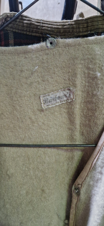 VINTAGE 60'S BARBOUR INTERNATIONAL WAX JACKET BLACK  SIZE M