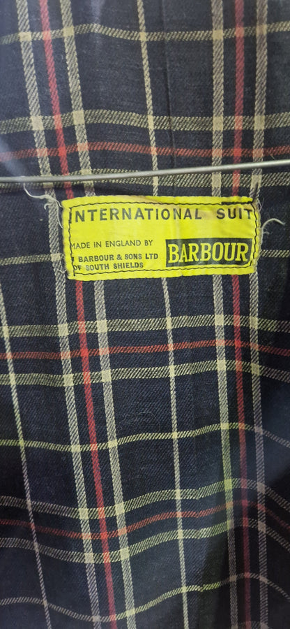 VINTAGE 60'S BARBOUR INTERNATIONAL WAX JACKET BLACK  SIZE M
