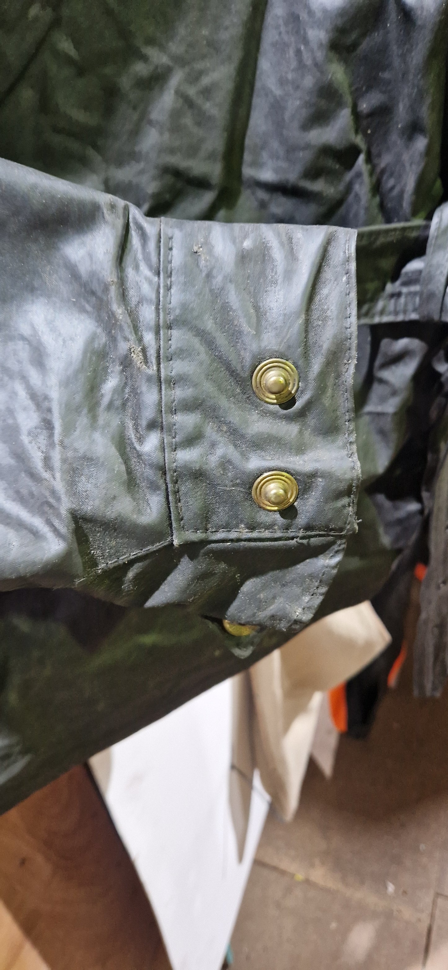 VINTAGE 60'S BARBOUR INTERNATIONAL WAX JACKET BLACK  SIZE M