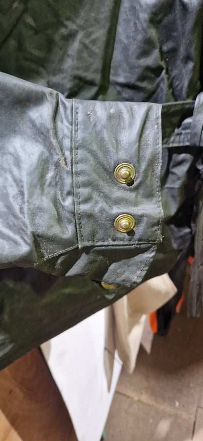 VINTAGE 60'S BARBOUR INTERNATIONAL WAX JACKET BLACK  SIZE M