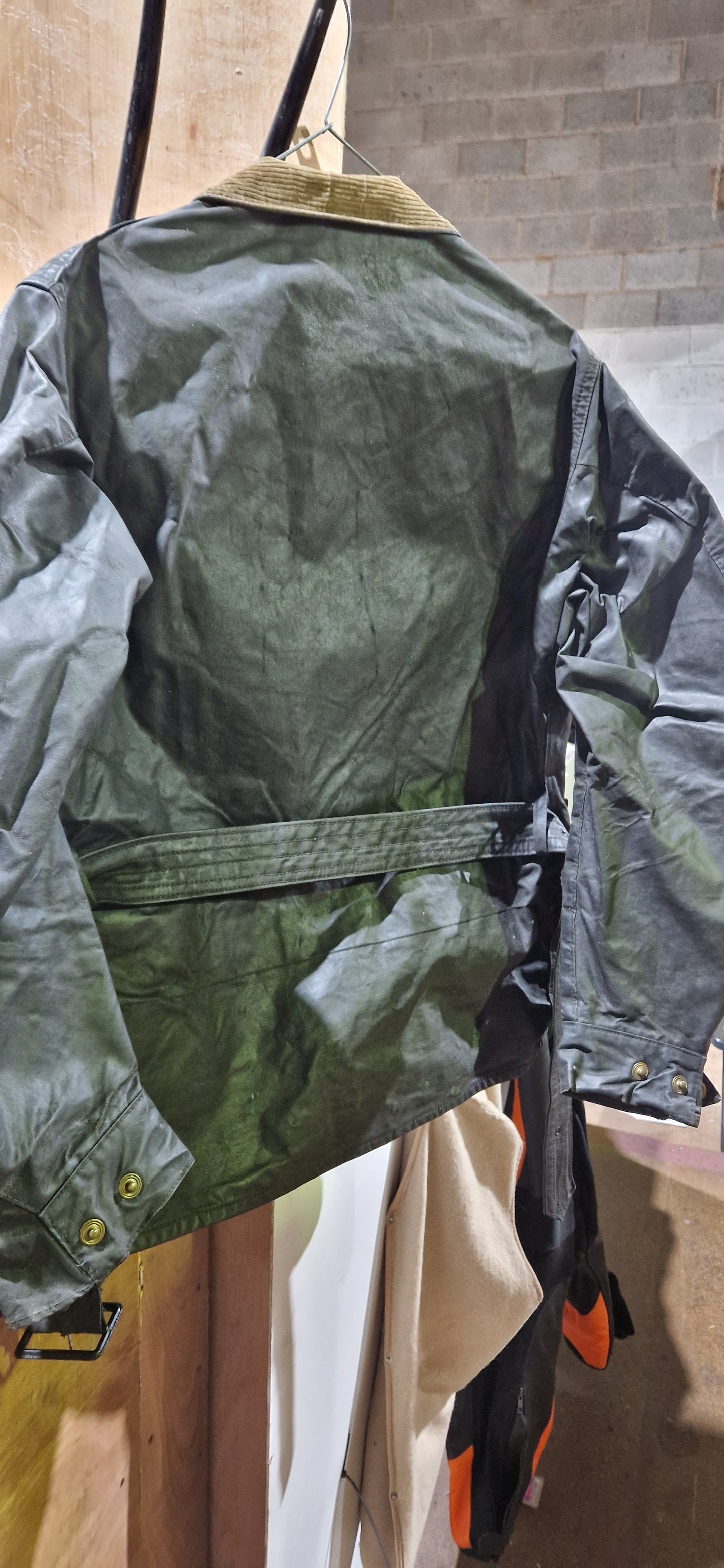 VINTAGE 60'S BARBOUR INTERNATIONAL WAX JACKET BLACK  SIZE M