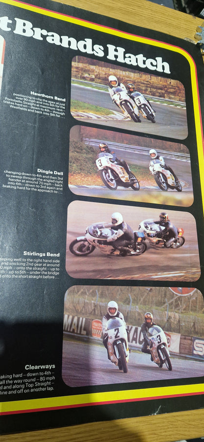 NOS 70'S VINTAGE SHELL SPORT SUZUKI MOTORBIKE RACING TEAM BRANDS HATCH POSTER