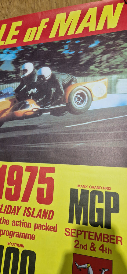 NOS 1975 VINTAGE ISLE OF MAN TT SOUTHERN 100 MGP RACE POSTER