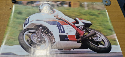 NOS 1973 VINTAGE JOHN PLAYER NORTON FORMULA 750 ISLE OF MAN TT RACE POSTER