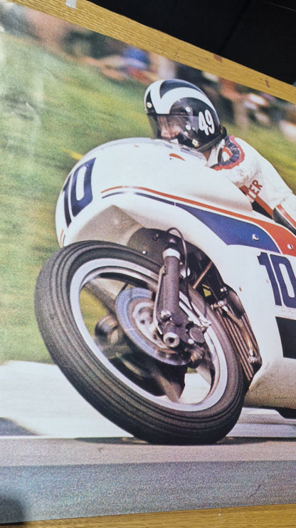 NOS 1973 VINTAGE JOHN PLAYER NORTON FORMULA 750 ISLE OF MAN TT RACE POSTER