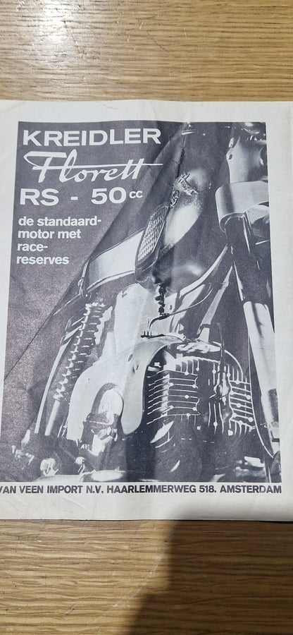 NOS 1971 VINTAGE DUTCH MOTO-CROSS MAGAZINE JAN DE VRIES 50CC GP WIN POSTER