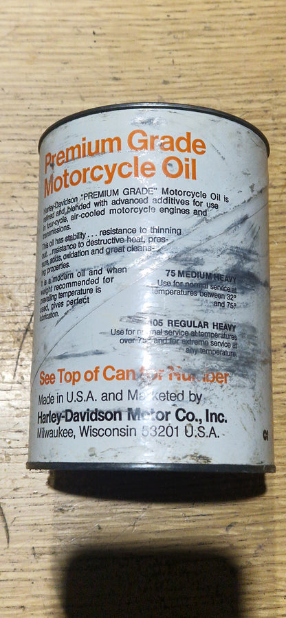 RARE VINTAGE 70'S HARLEY DAVIDSON OIL CAN SAE 60