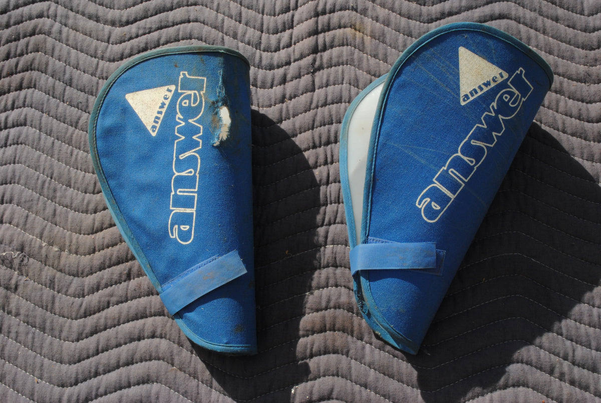 Authentic Vintage Answer Blue Shin Pads