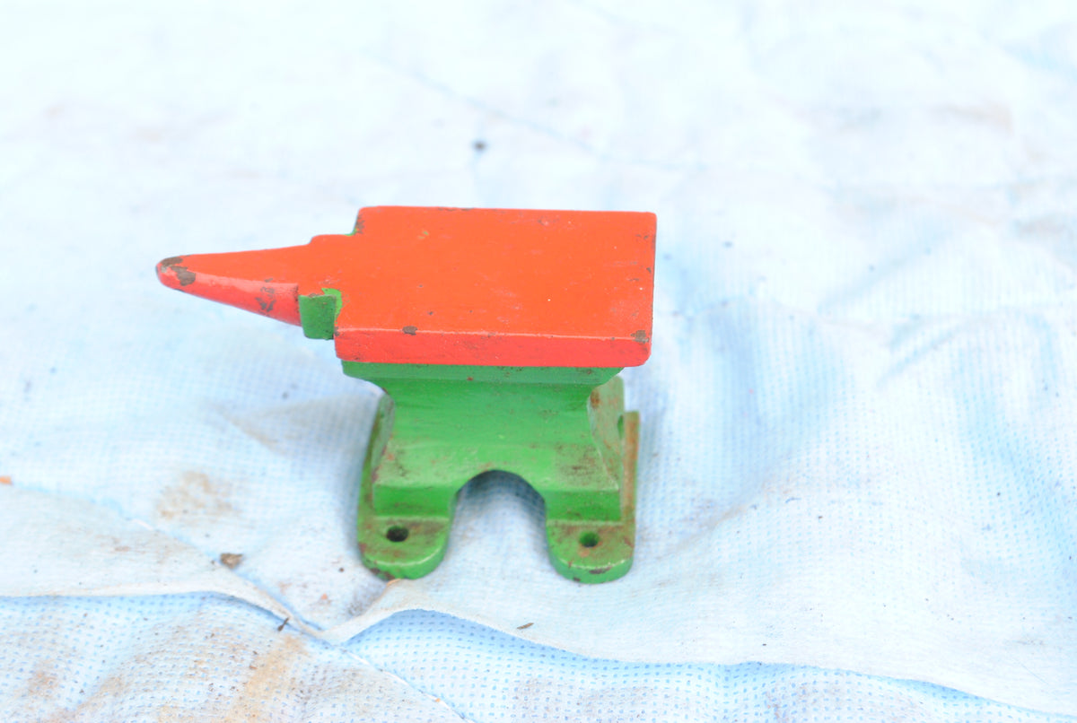 Red and Green mini Cast Iron Anvil