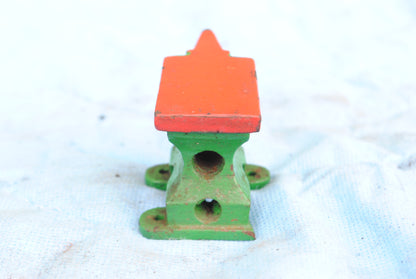 Red and Green mini Cast Iron Anvil