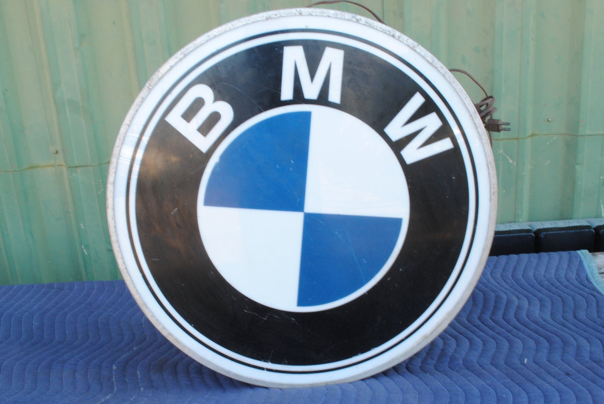 Large Genuine BMW Hanging double sided dealer light sign