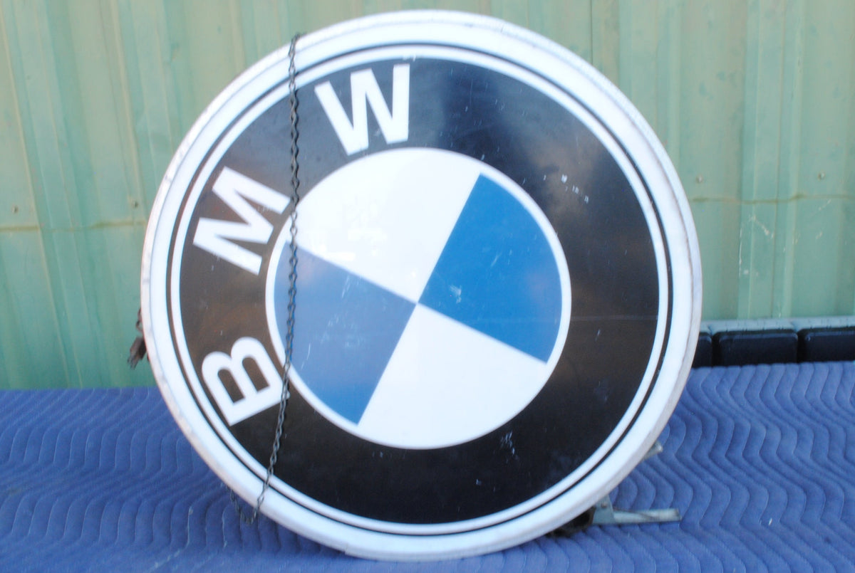 Large Genuine BMW Hanging double sided dealer light sign